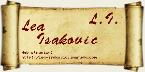 Lea Isaković vizit kartica